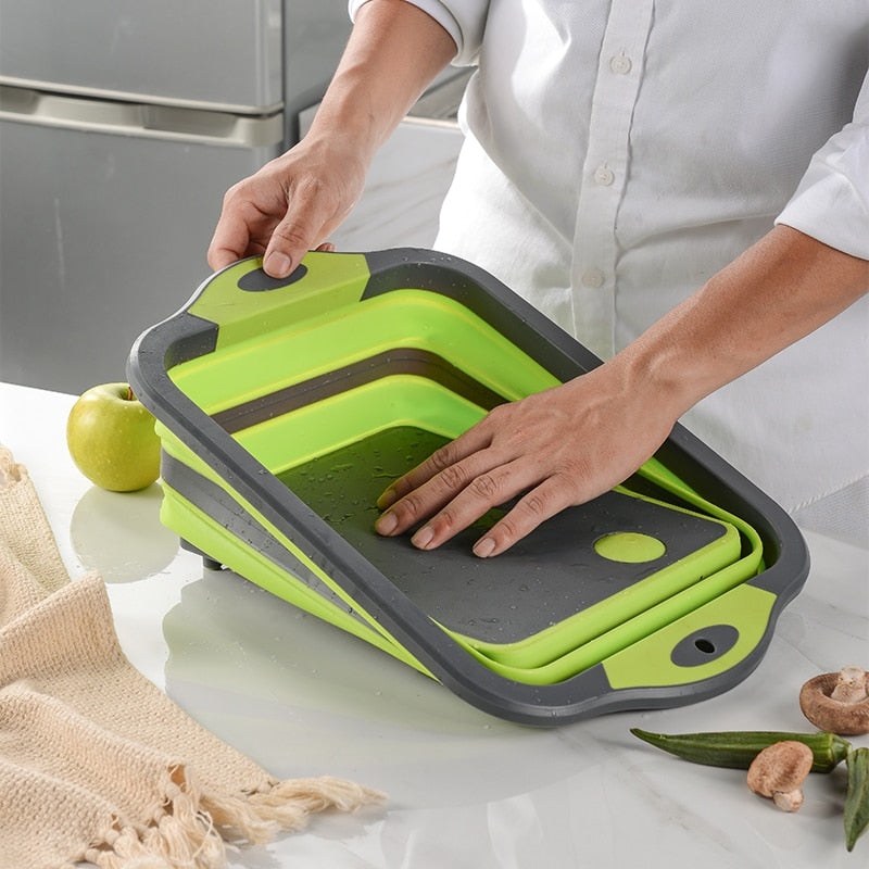 2-in-1 Folding Drain Basin & Chopping Board