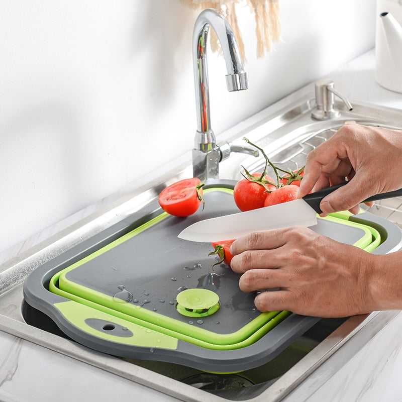 2-in-1 Folding Drain Basin & Chopping Board