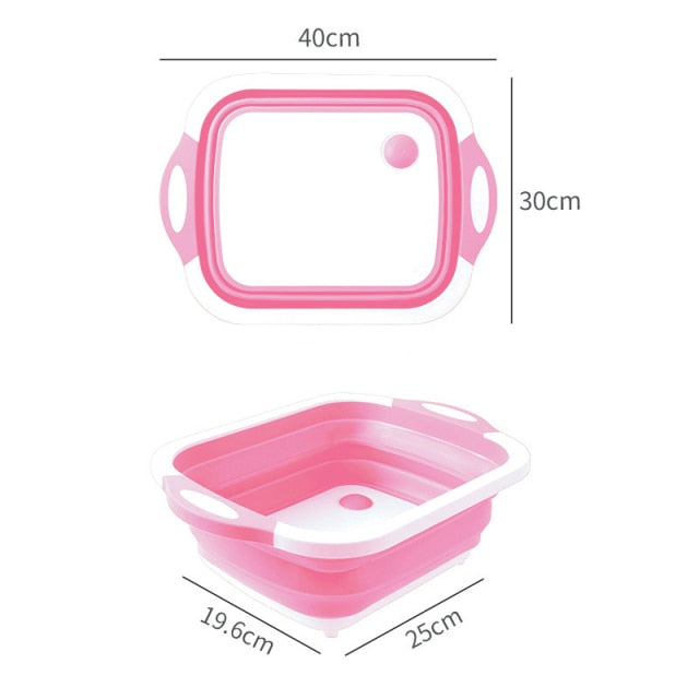 2-in-1 Folding Drain Basin & Chopping Board