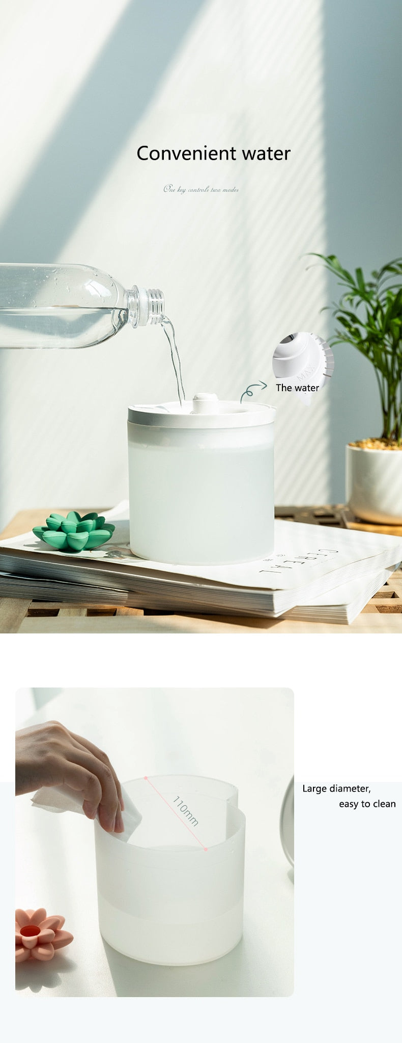 Lotus Shape Air Humidifier & Aroma-Diffuser